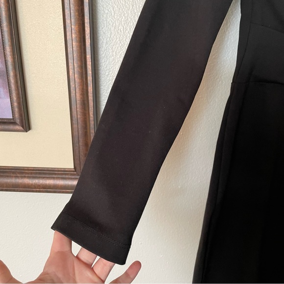 NWT Chloe Kristyn Bianca Ponte Knit Dress Long Sleeve Black Size Small - Picture 6 of 11